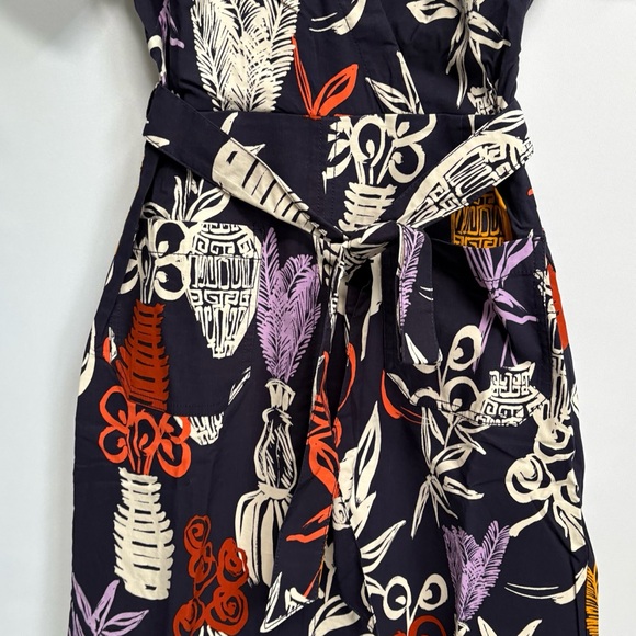 NWT Anthropologie Maeve Short-Sleeve Linen Tie-Waist Midi Dress XS - Picture 12 of 17